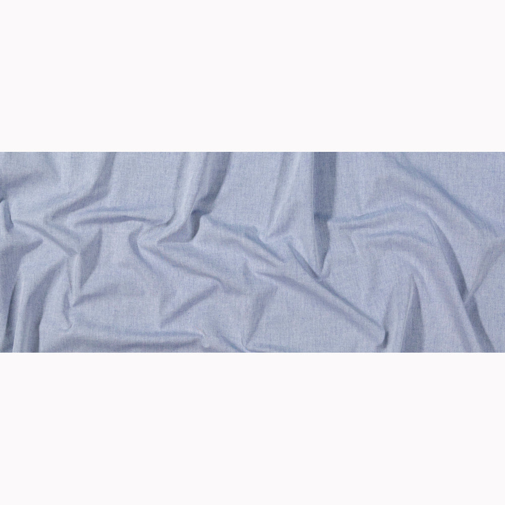 Calendered Organic Cotton Chambray - Cosmic Sky - Ramillies Collection Folded