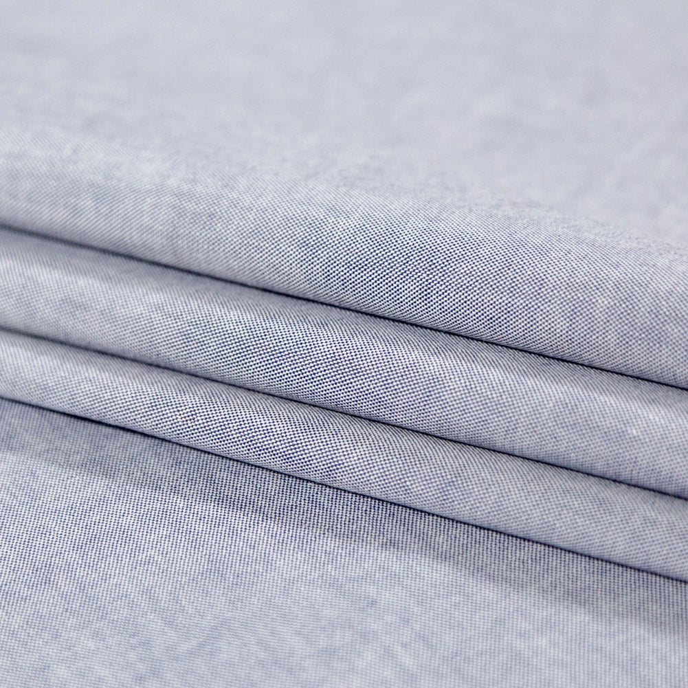 Calendered Organic Cotton Oxford - Navy - Chesterton Collection Detail