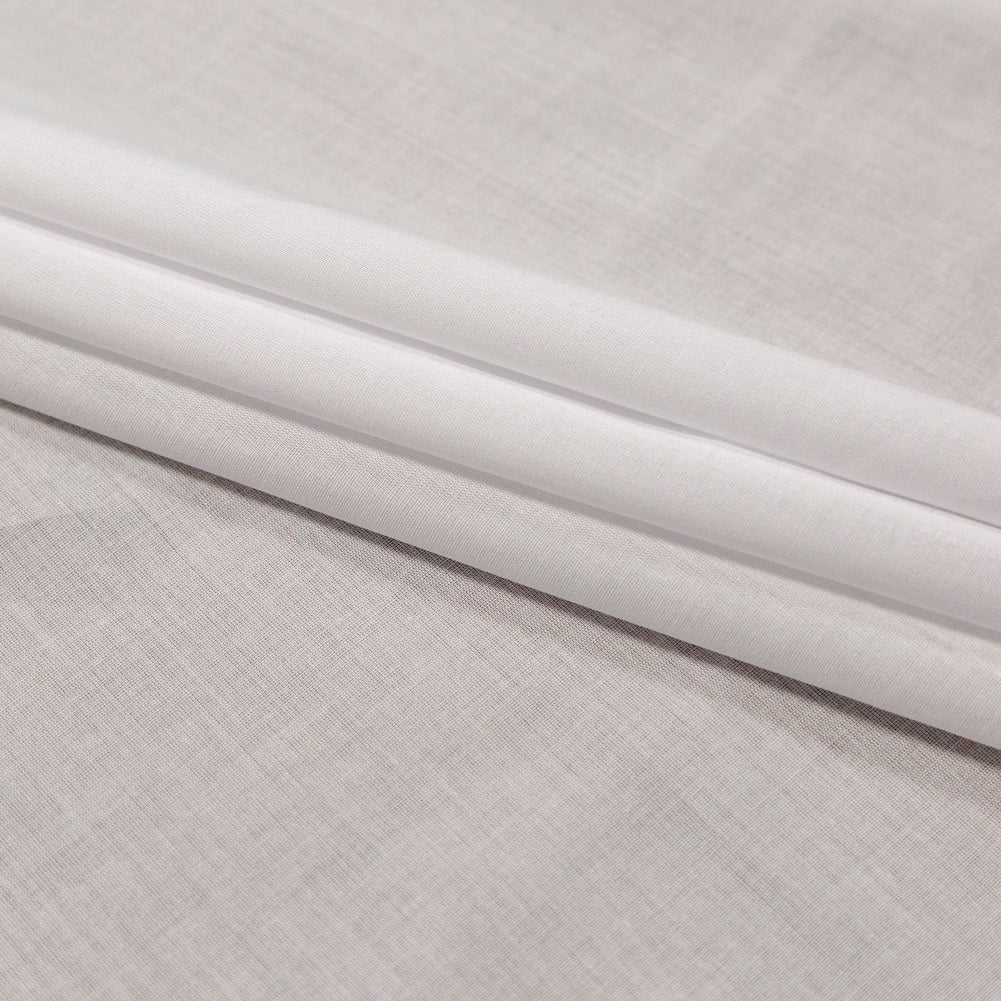 Mercerized Organic Egyptian Cotton Voile - White - Toulouse Collection Detail