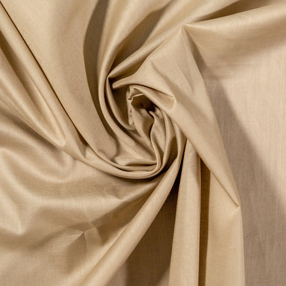 Mercerized Organic Egyptian Cotton Voile - Beige - Toulouse Collection