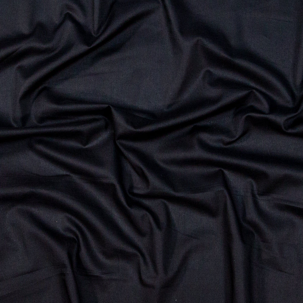 Mercerized Organic Egyptian Cotton Voile - Black - Toulouse Collection