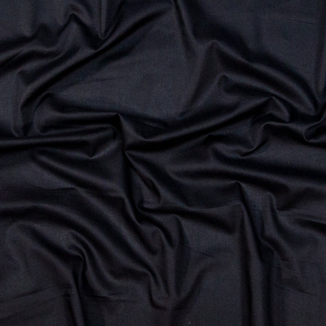 Mercerized Organic Egyptian Cotton Voile - Black - Toulouse Collection