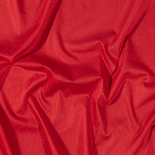 Mercerized Organic Egyptian Cotton Voile - Red - Toulouse Collection