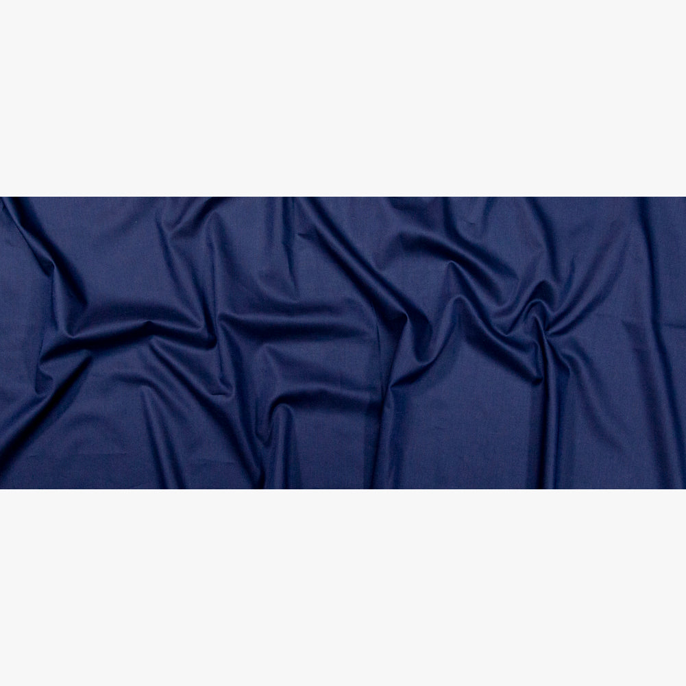 Mercerized Organic Egyptian Cotton Voile - Navy - Toulouse Collection Folded
