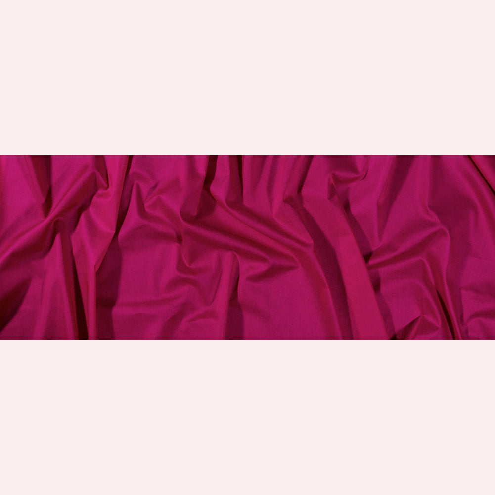 Mercerized Organic Egyptian Cotton Voile - Fuchsia - Toulouse Collection Folded