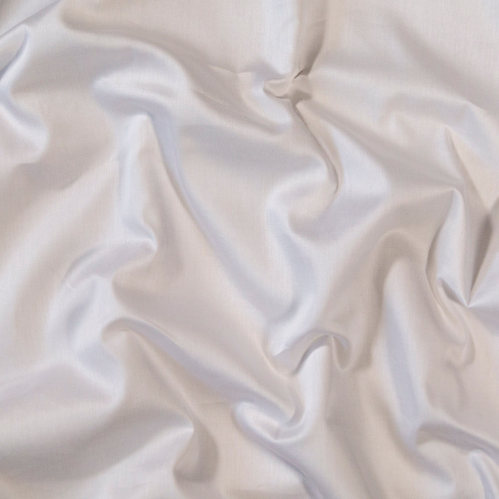 Mercerized Organic Egyptian Cotton Shirting - White - Ravello Collection
