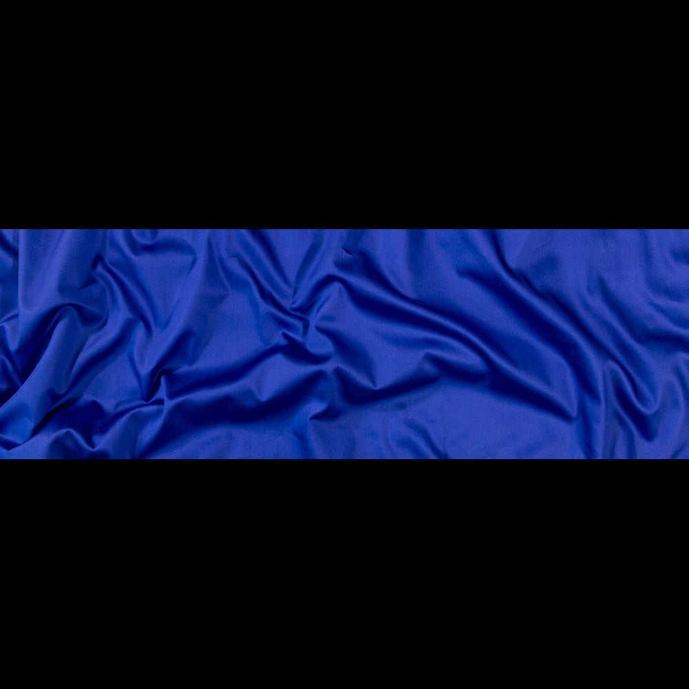 Mercerized Organic Egyptian Cotton Shirting - Royal Blue - Ravello Collection Folded