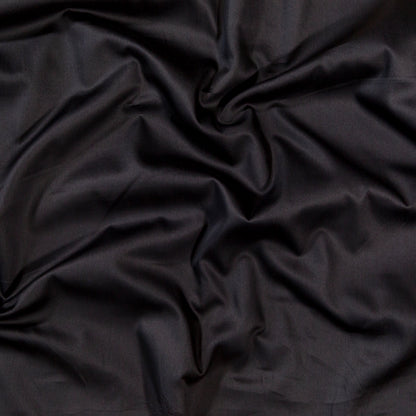 Mercerized Organic Egyptian Cotton Shirting - Black - Ravello Collection