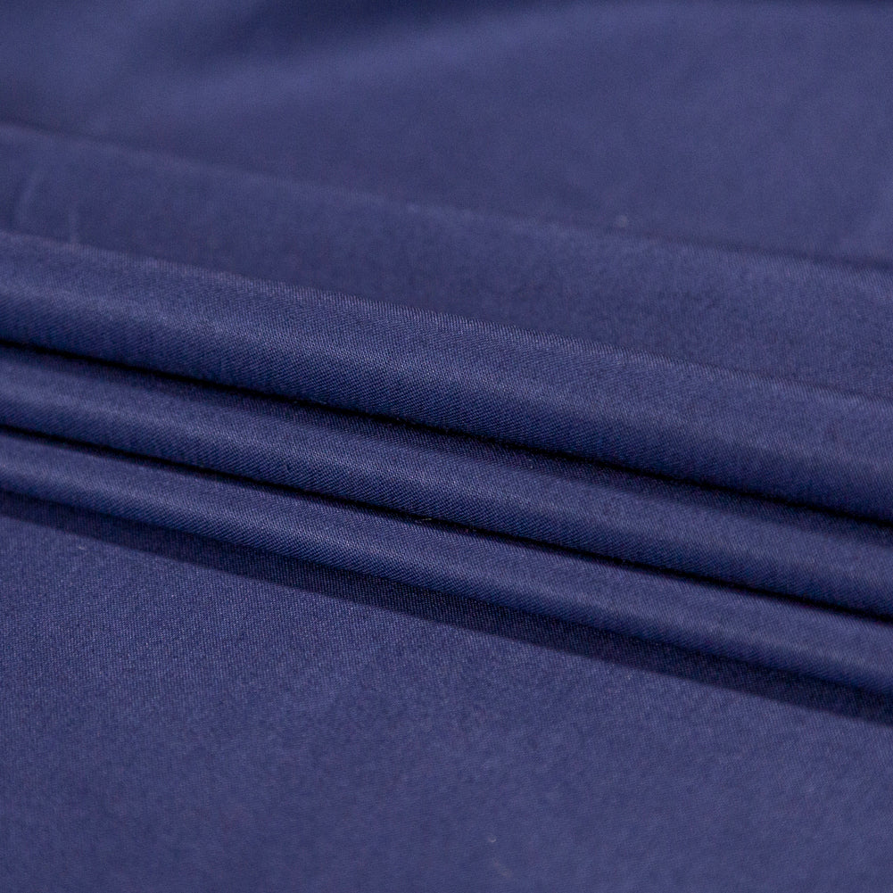 Mercerized Organic Egyptian Cotton Shirting - Bright Navy - Ravello Collection Detail
