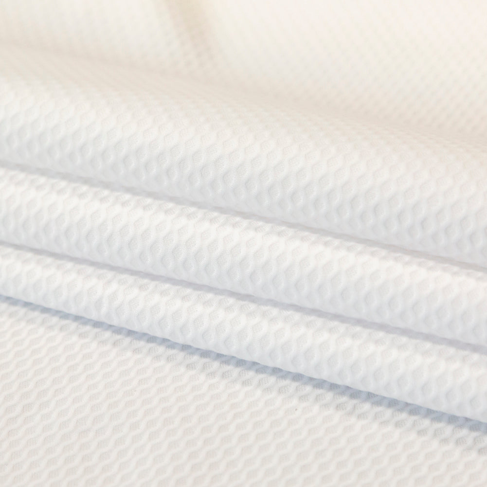 Bullseye Organic Cotton Pique - White - Maiori Collection Detail