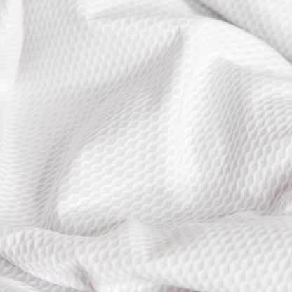 Bullseye Organic Cotton Pique - White - Maiori Collection Full