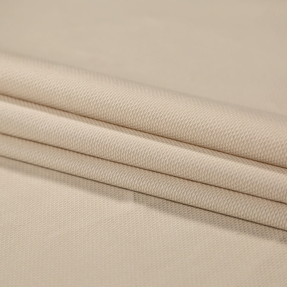 Birdseye Organic Cotton Pique - Beige - Otranto Collection Detail