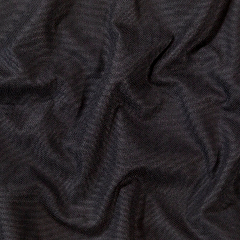 Birdseye Organic Cotton Pique - Black - Otranto Collection