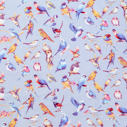 Blue Bird Printed Organic Cotton Shirting