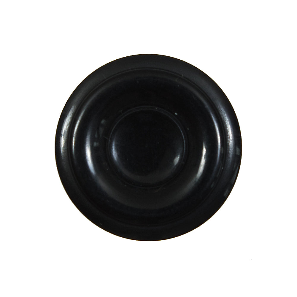 Black Plastic Shank Back Button - 44L/28mm