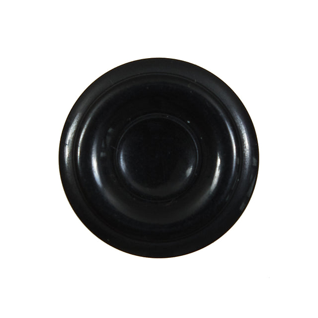 Black Plastic Shank Back Button - 44L/28mm