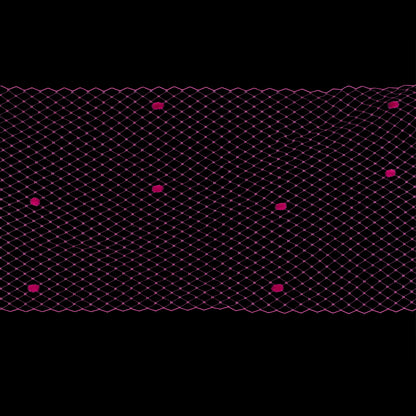 Fuchsia Russian Veiling with Pom Poms - 9"