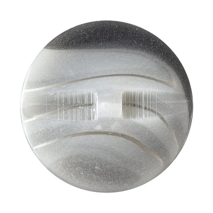 Gray Plastic Self Shank Button - 50L/32mm Detail