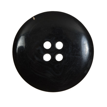 Black Plastic 4-Hole Button - 40L/25.5mm Detail