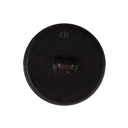 Brown Plastic Button with Emblem - 40L/25.5mm Detail