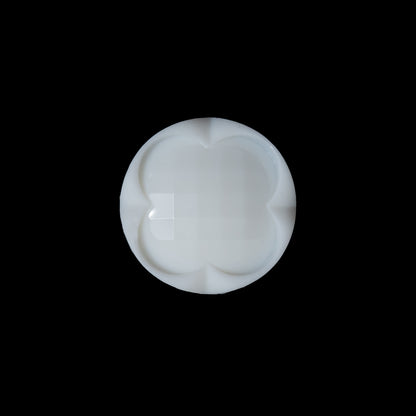 White Beveled Shank Back Button - 30L/19mm