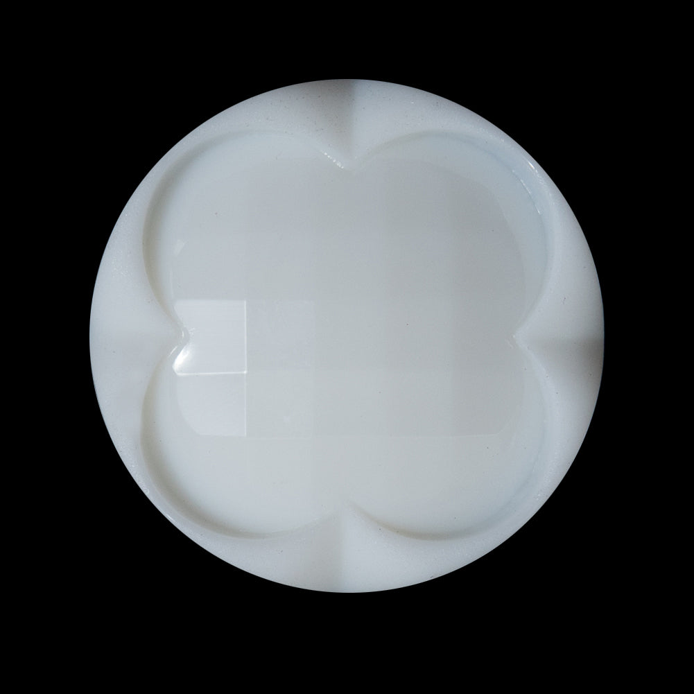 White Beveled Shank Back Button - 44L/28mm