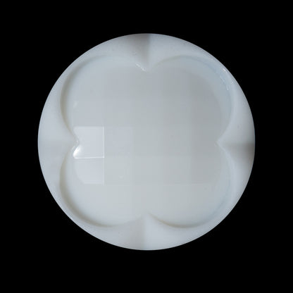 White Beveled Shank Back Button - 44L/28mm