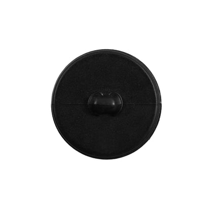 Black Plastic Button with Emblem - 36L/23mm Detail