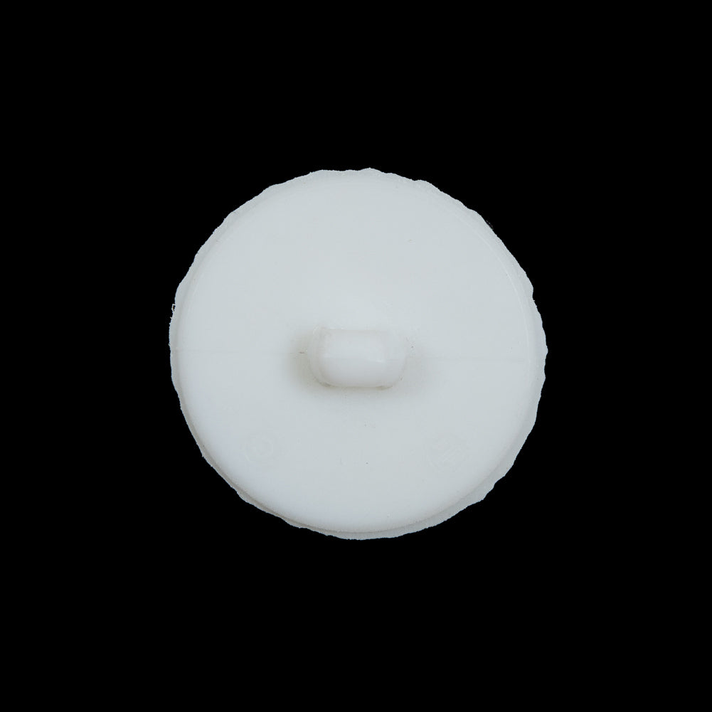 Italian White Twisted Plastic Shank-Back Button - 36L/23mm Detail