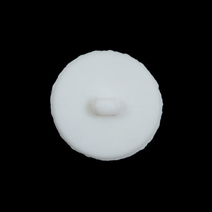 Italian White Twisted Plastic Shank-Back Button - 36L/23mm Detail