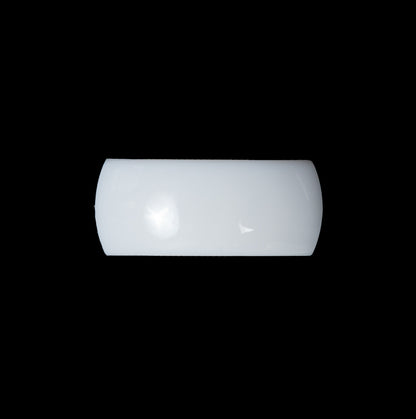 White Rectangular Shank Back Button - 0.5" x 1"