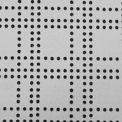 Faux Suede with Perforated Squares - White Detail