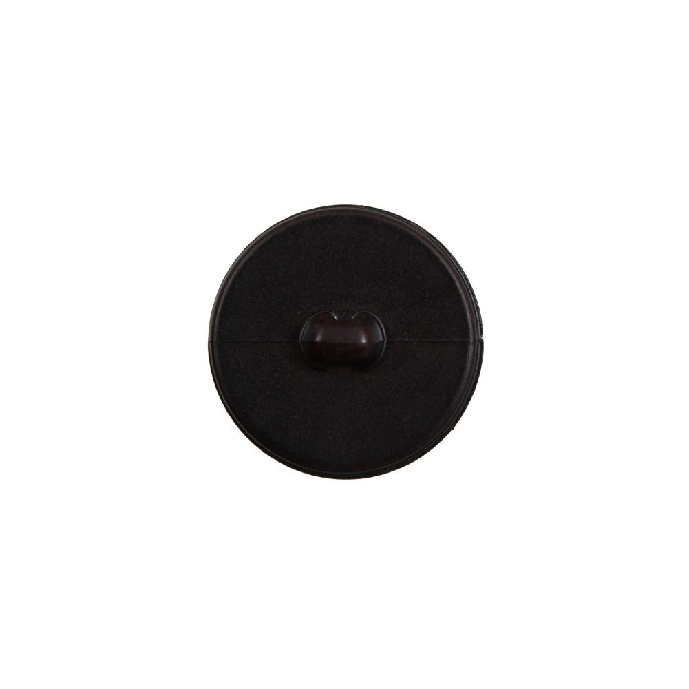 Brown Plastic Button with Emblem - 24L/15mm Detail