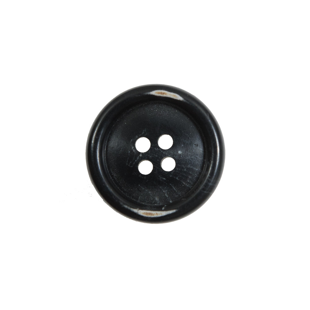 Black Plastic 4-Hole Button - 30L/19mm