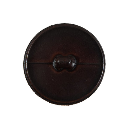 Brown Knotted Plastic Button - 40L/25.5mm Detail