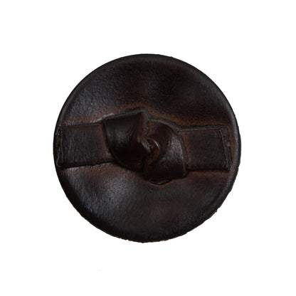Brown Knotted Plastic Button - 40L/25.5mm