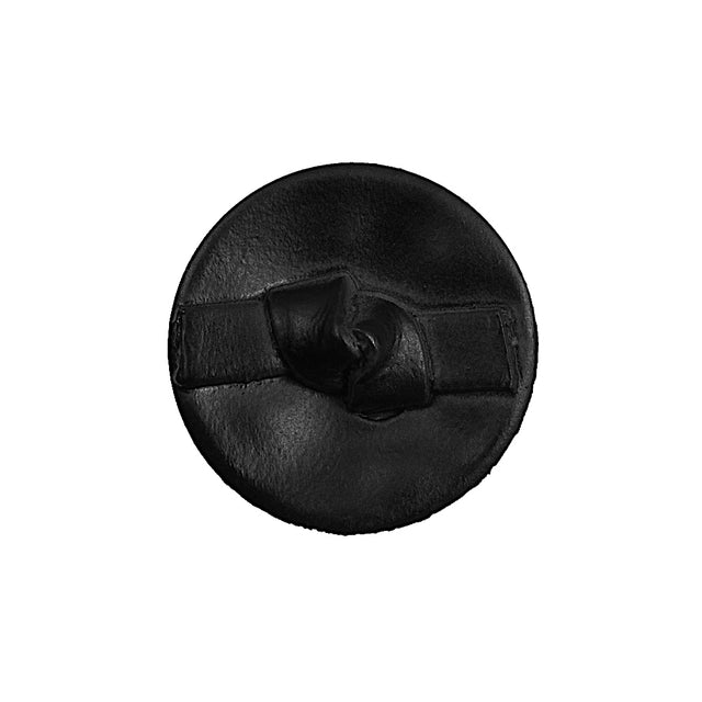 Black Knotted Plastic Button - 36L/23mm