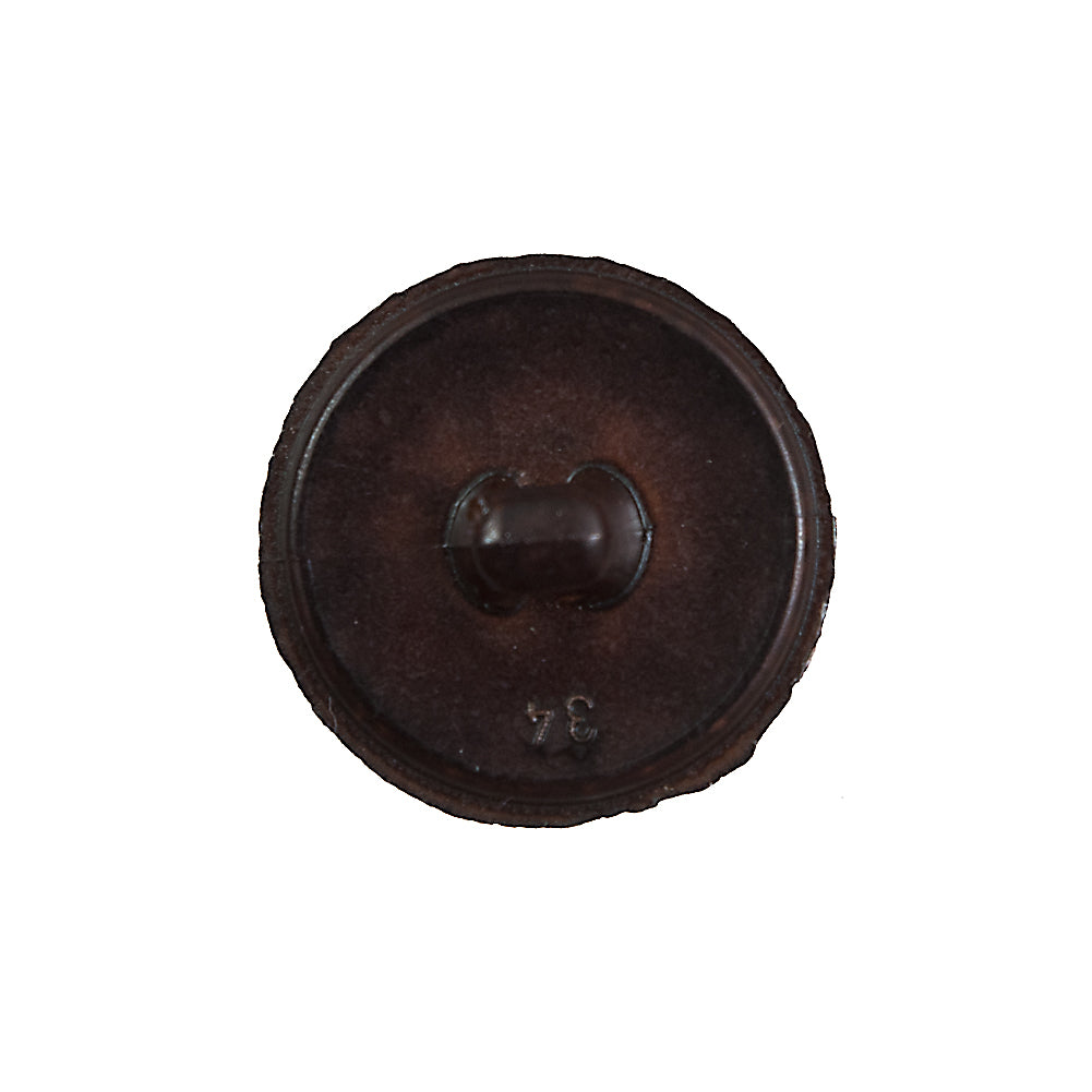 Brown Faux Leather Plastic Button - 34L/21.5mm Detail