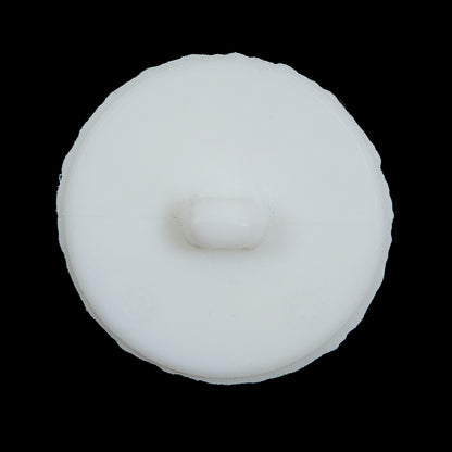 Italian White Twisted Plastic Shank-Back Button - 44L/28mm Detail