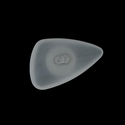 White Frosted Shank Back Button - 1.75" x 1.125" Detail