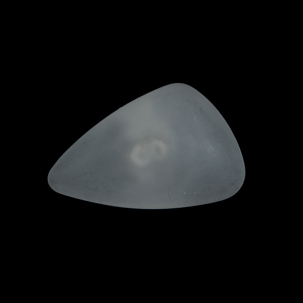 White Frosted Shank Back Button - 1.75" x 1.125"