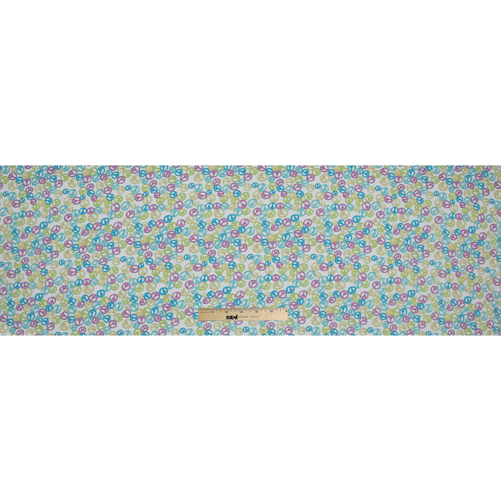 Peace Signs Cotton Jersey Folded