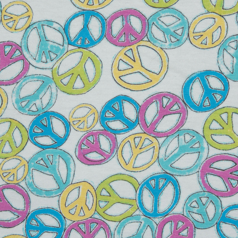 Peace Signs Cotton Jersey Full