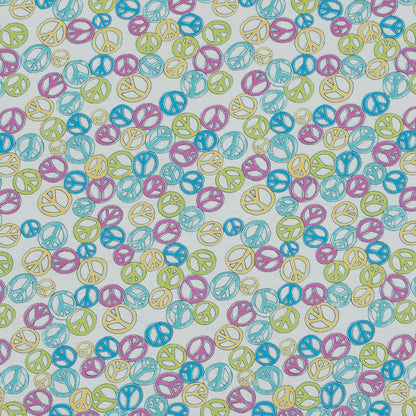 Peace Signs Cotton Jersey