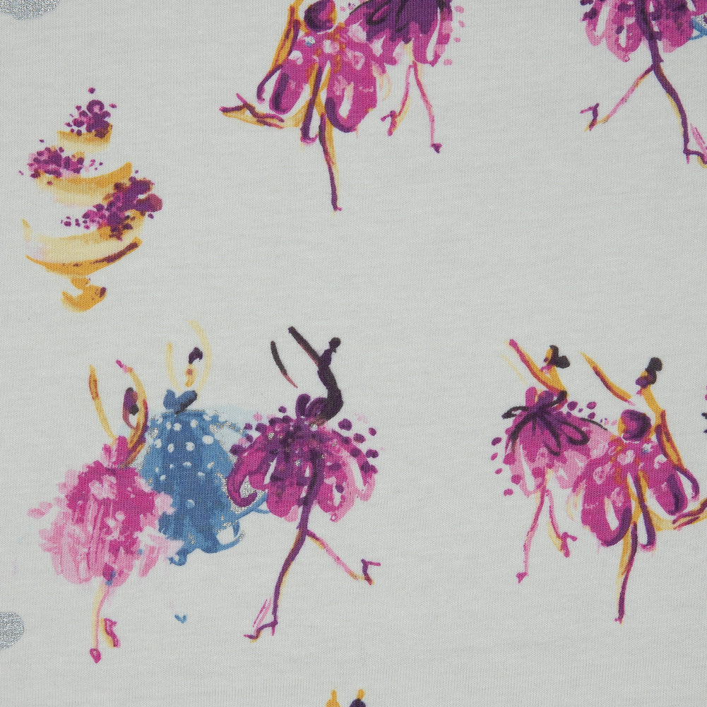 Ivory Bouquet Toss Cotton Jersey Detail