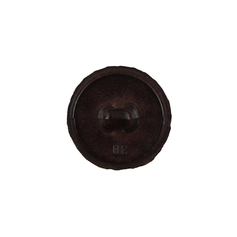Brown Faux Leather Plastic Button - 32L/20MM Detail