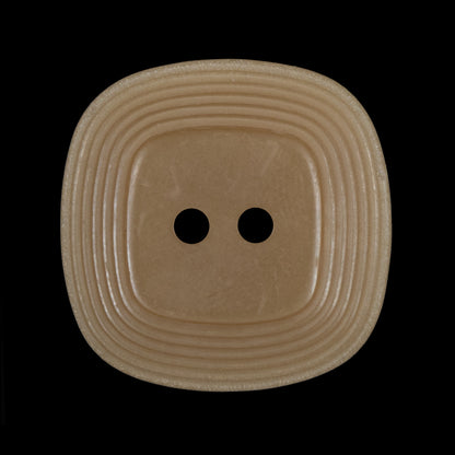Dark Beige Square 2-Hole Plastic Button - 44L/28mm