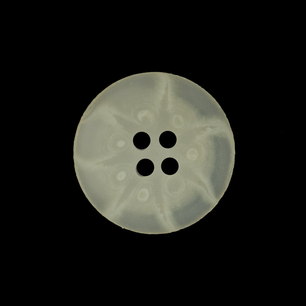 Beige Translucent Plastic 2-Hole Button - 36L/23mm Detail