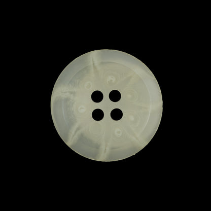Beige Translucent Plastic 2-Hole Button - 36L/23mm
