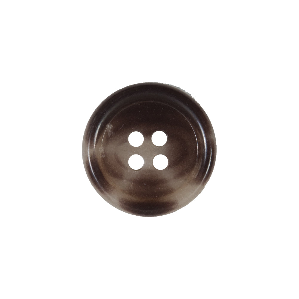 Brown and Beige Plastic 4-Hole Button - 30L/19mm